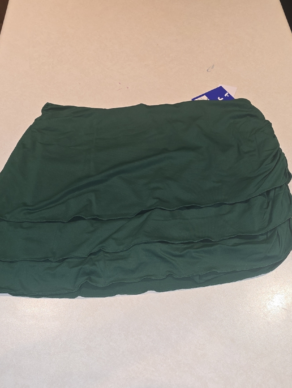 Joy Lab Dark Green Asymmetrical Ruched Skort Size Medium